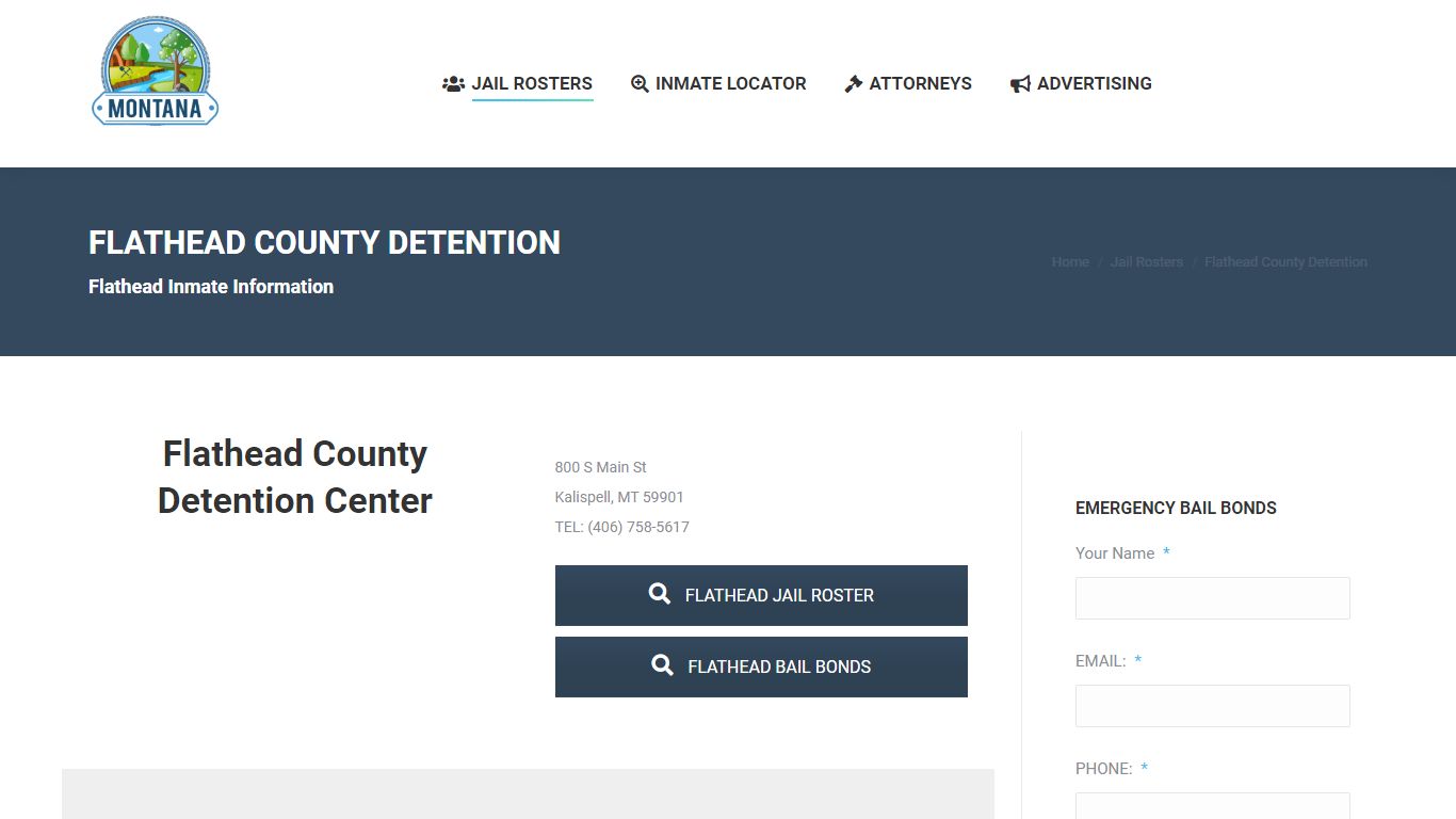 Flathead County Detention - MONTANA JAIL ROSTER