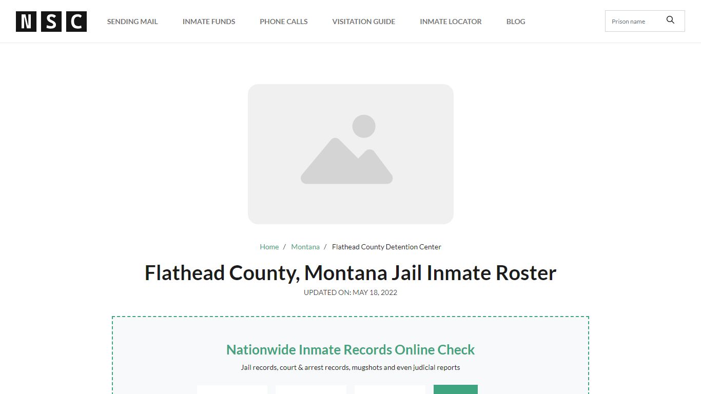 Flathead County, Montana Jail Inmate Roster